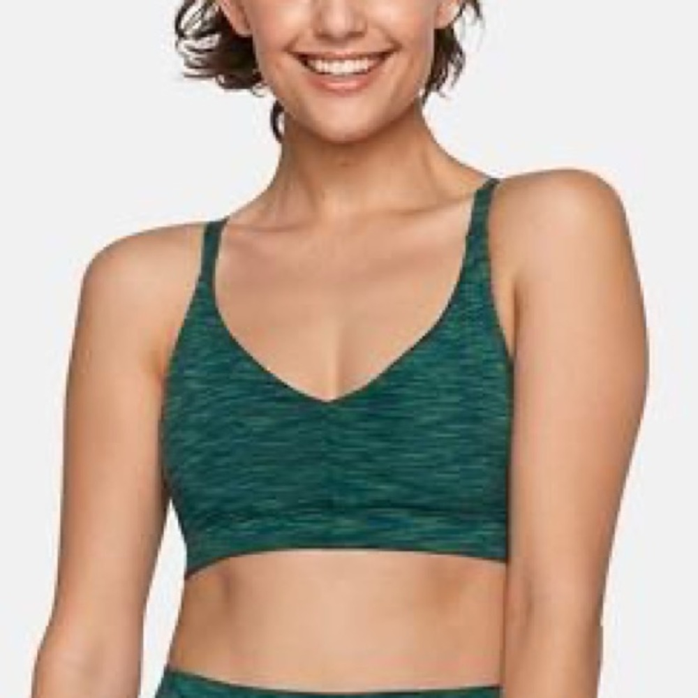 Outdoor Voices Dark Green Freeform Bra